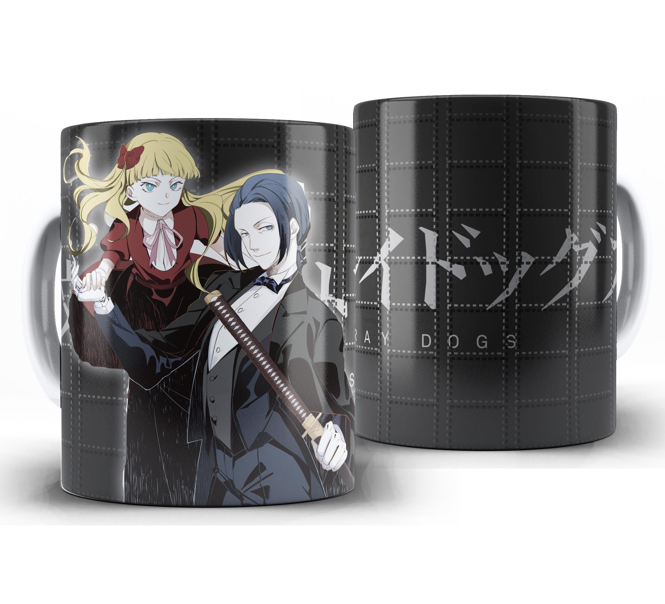 Caneca Anime - Bungo Stray Dogs - Elise e Ogai Mori